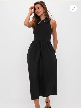 Tuckernuck Black Sleeveless Collar Dress